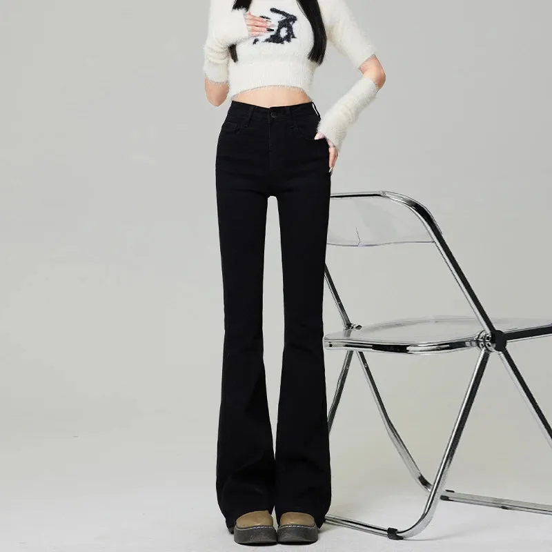 Flare Jeans Fashion Light Blue, Black