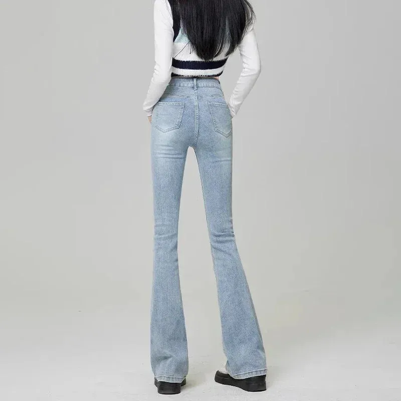 Flare Jeans Fashion Light Blue, Black