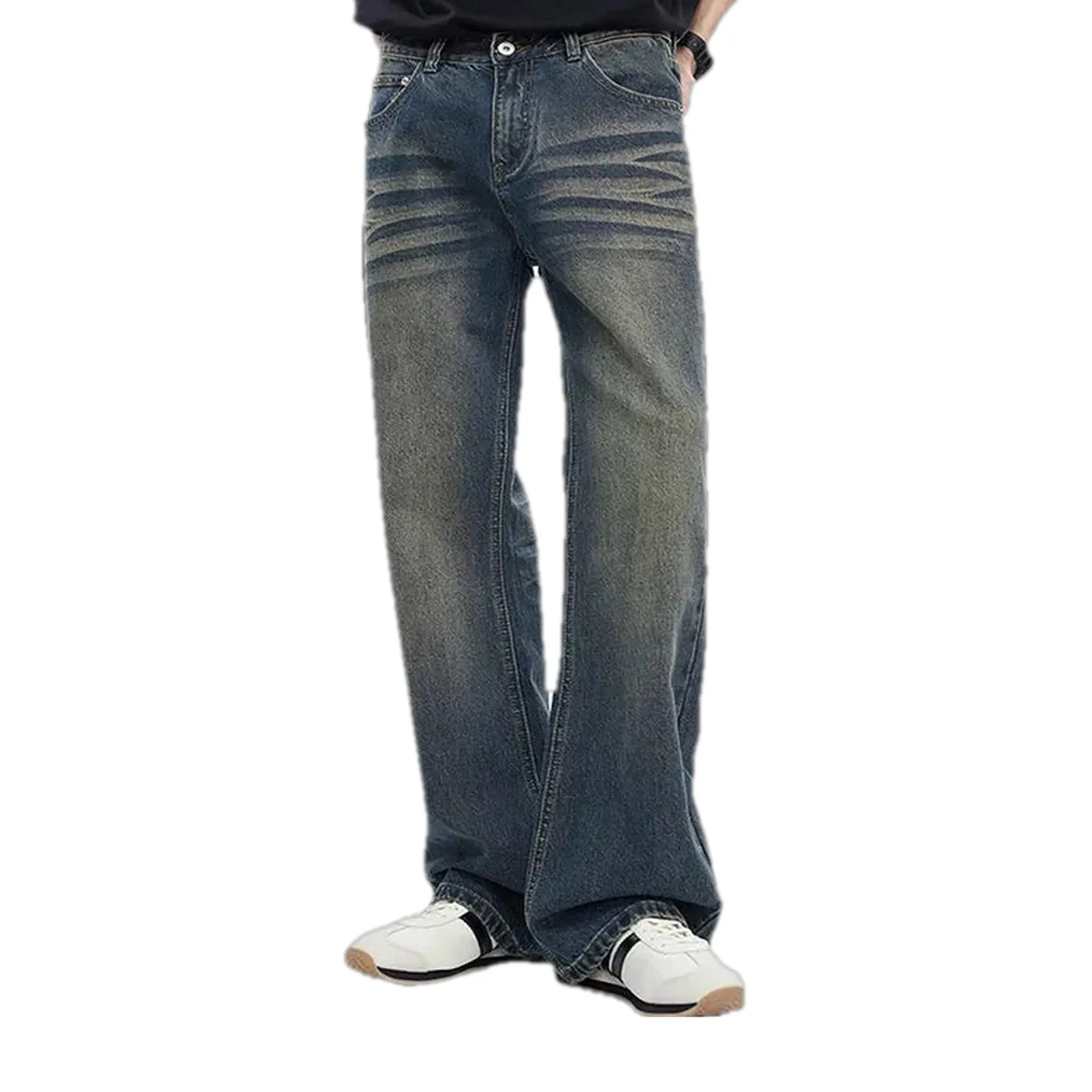 Flare-leg midweight street jeans for men