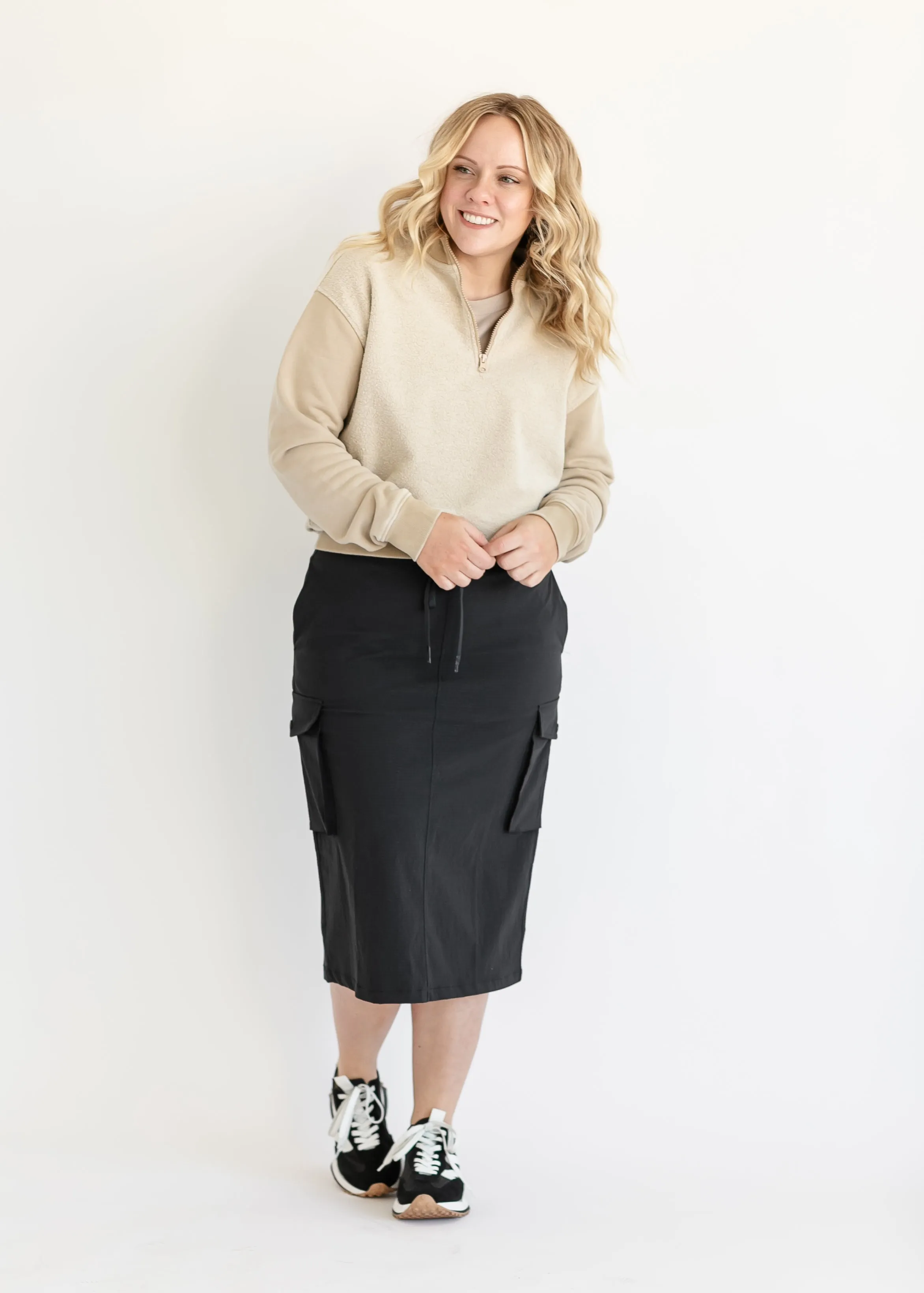 Fleece Half Zip Pullover Sweatshirt - FINAL SALE