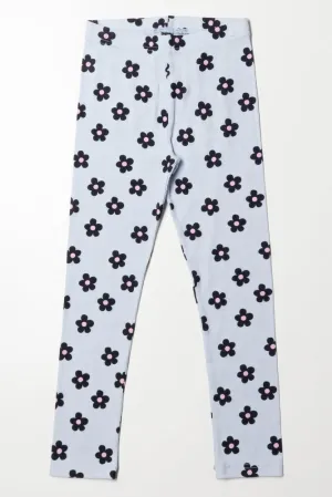 Floral Leggings Light Blue