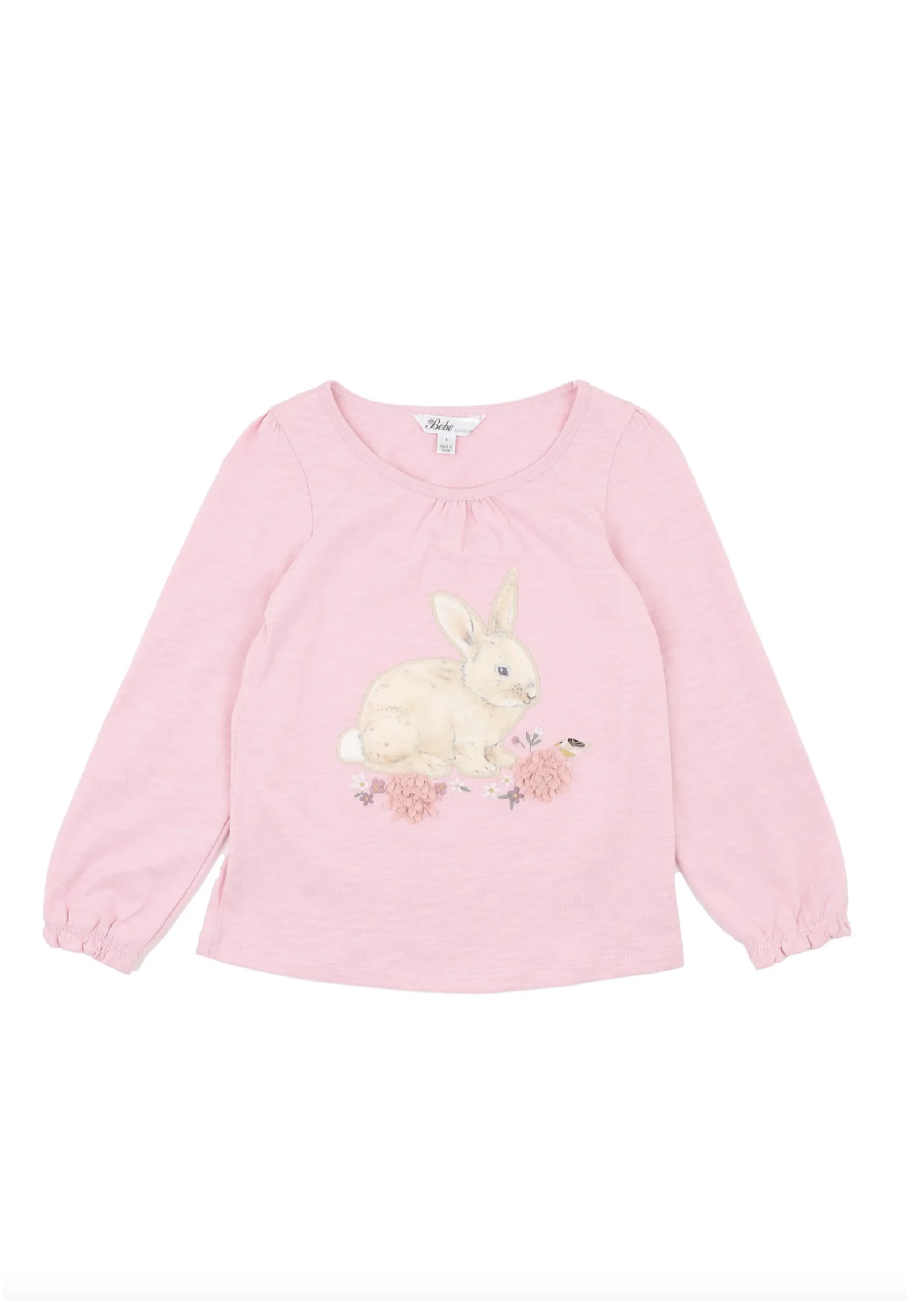 Flossy Bunny Tee Baby - Pink