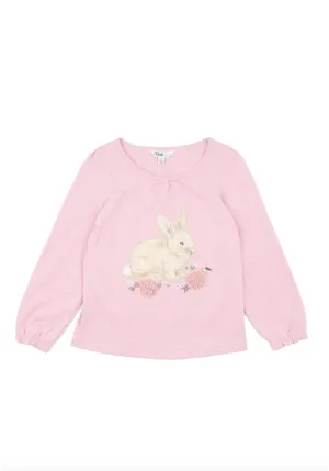 Flossy Bunny Tee Baby - Pink