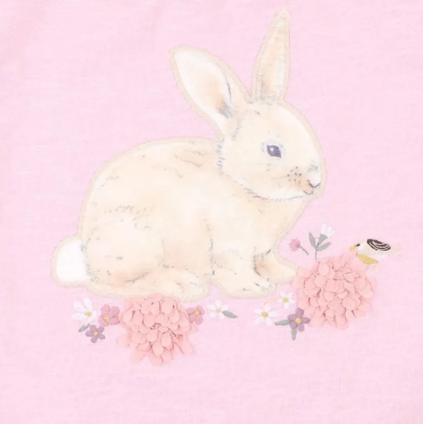 Flossy Bunny Tee Baby - Pink