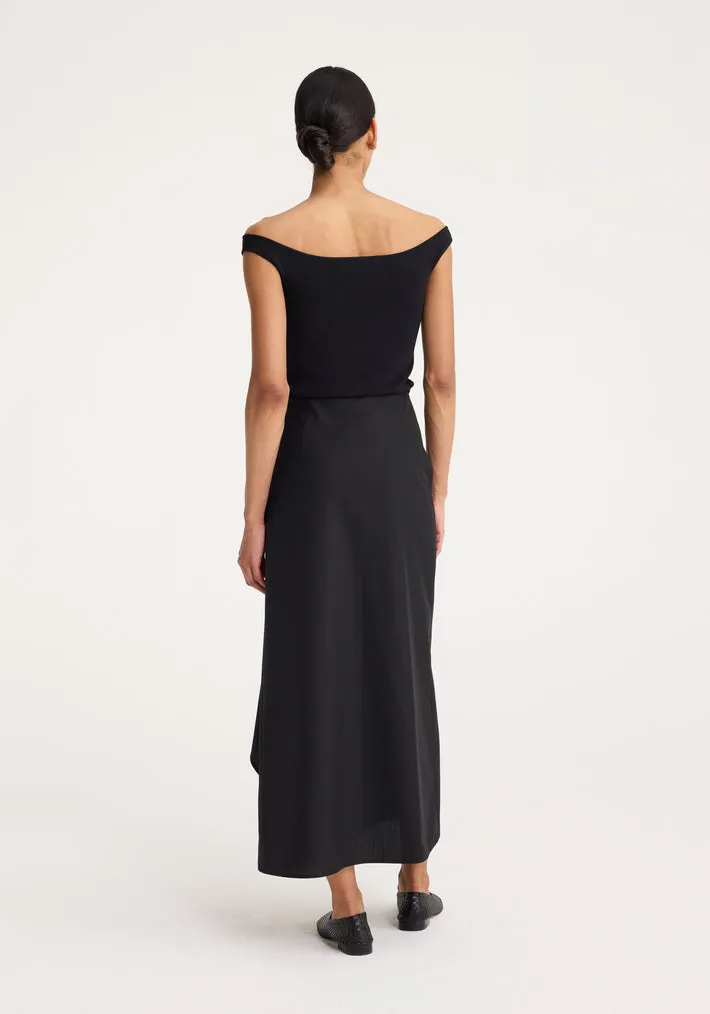 Folded Wool Skirt