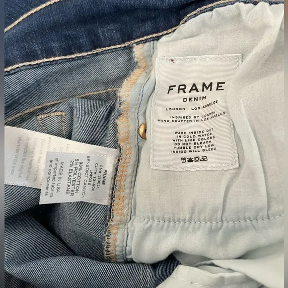 Frame Denim Le High Flare High Rise Jeans Dark Wash 5 Pocket Women’s Pants Sz 32
