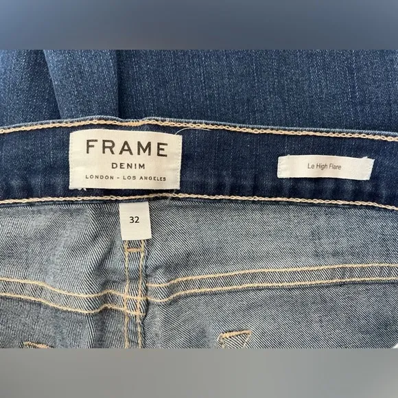Frame Denim Le High Flare High Rise Jeans Dark Wash 5 Pocket Women’s Pants Sz 32