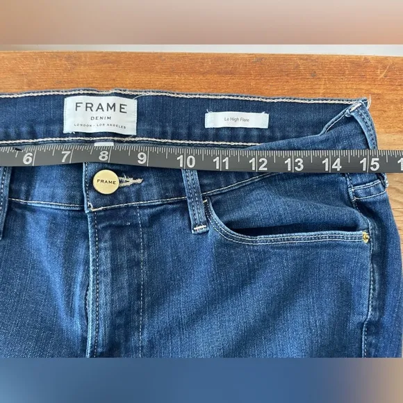 Frame Denim Le High Flare High Rise Jeans Dark Wash 5 Pocket Women’s Pants Sz 32