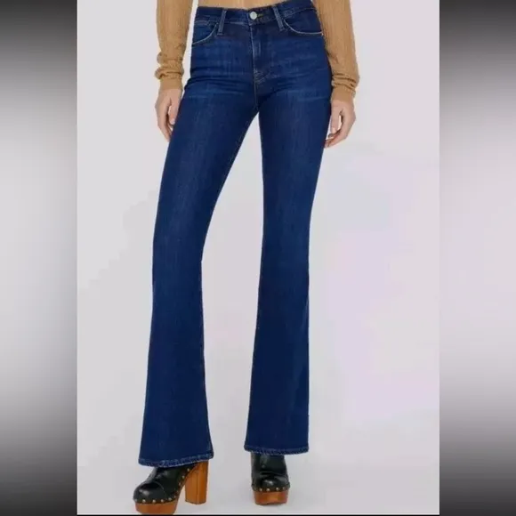 Frame Denim Le High Flare High Rise Jeans Dark Wash 5 Pocket Women’s Pants Sz 32