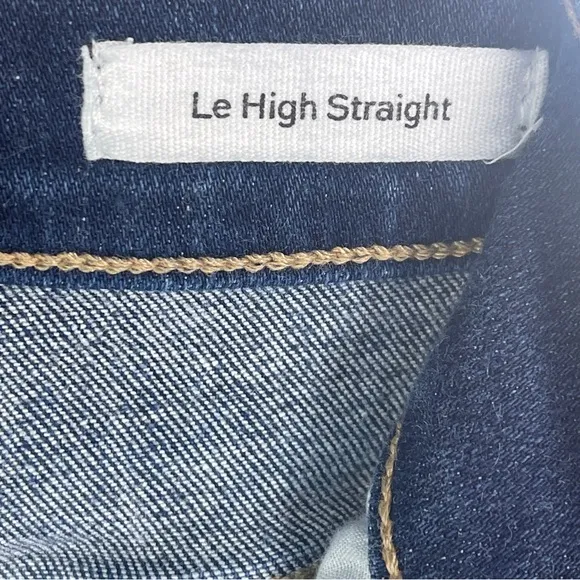FRAME Size 30 Denim Le High Rise Straight Leg Roswell Chew Distress Ankle Jeans