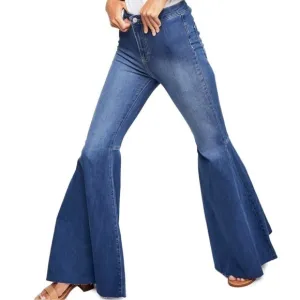 Free People Just Float On Flare High Rise Waist Jeans Jericho Blue NEW