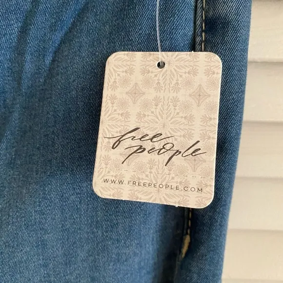 Free People Just Float On Flare High Rise Waist Jeans Jericho Blue NEW