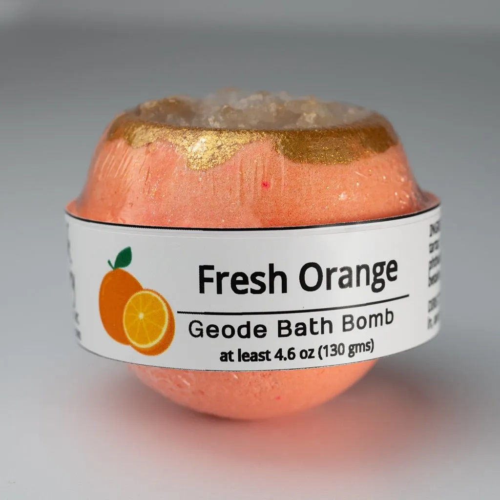 Fresh Orange Geode Bath Bomb