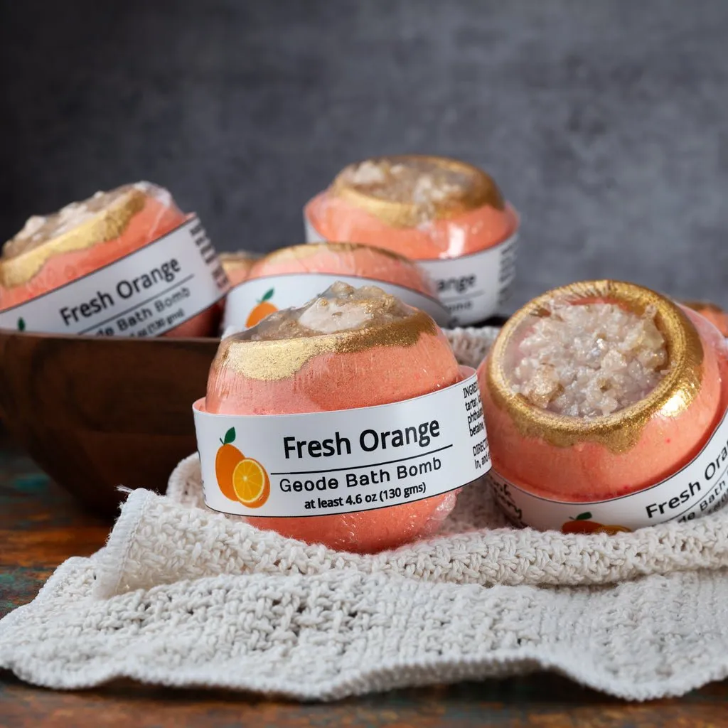 Fresh Orange Geode Bath Bomb