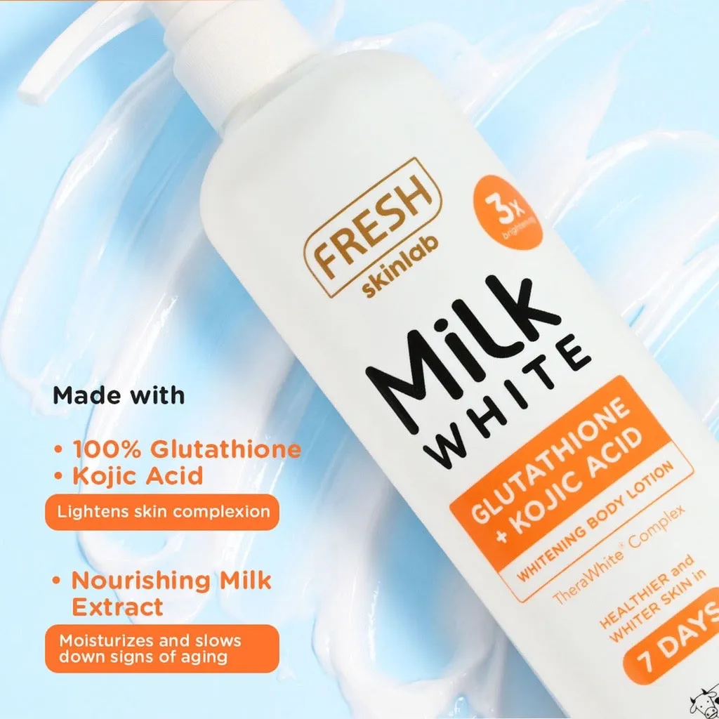 Fresh Skinlab Milk White Glutatione   Kojic Whitening Body Lotion 480ml
