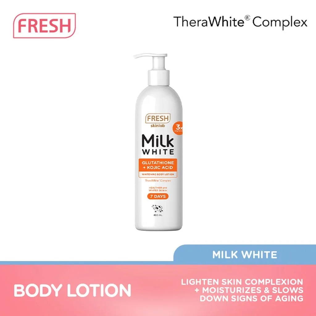 Fresh Skinlab Milk White Glutatione   Kojic Whitening Body Lotion 480ml