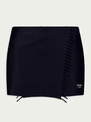 Fringed Cashmere Miniskirt