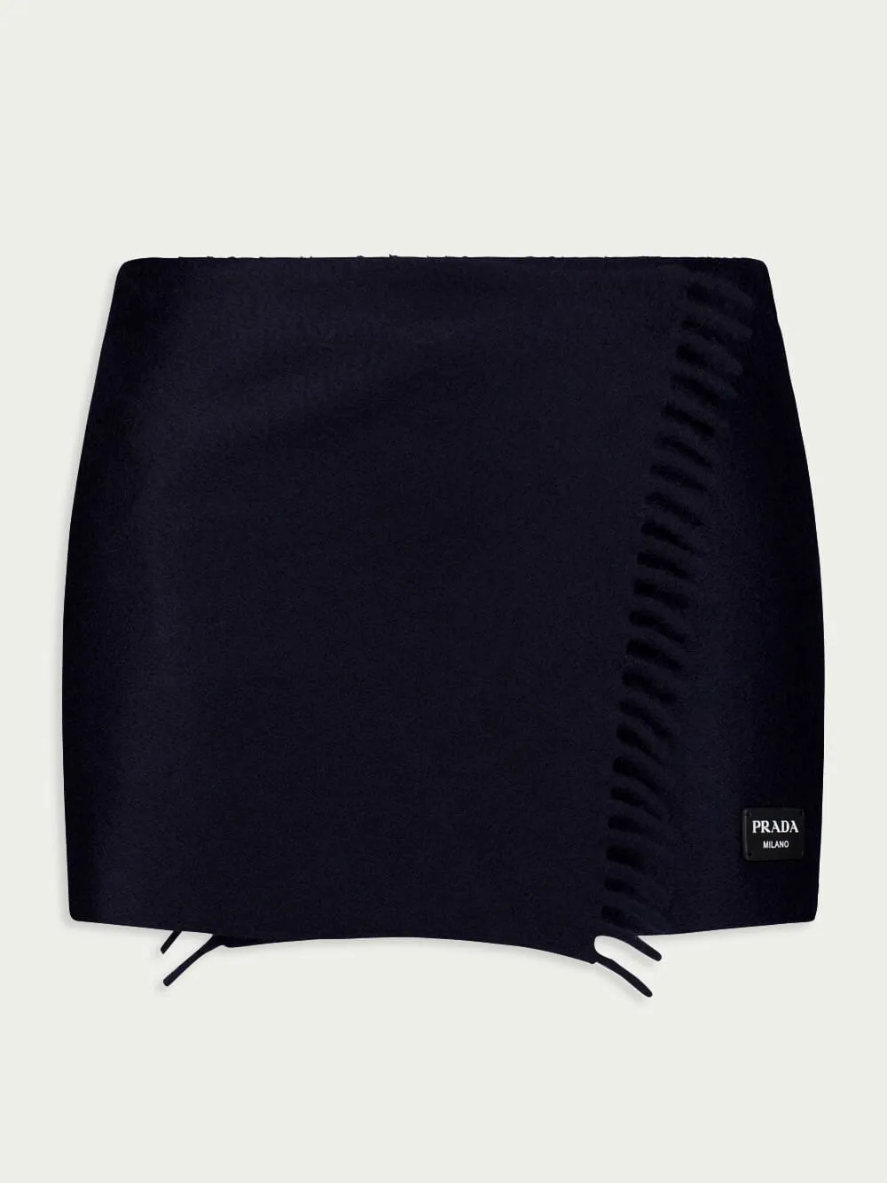 Fringed Cashmere Miniskirt