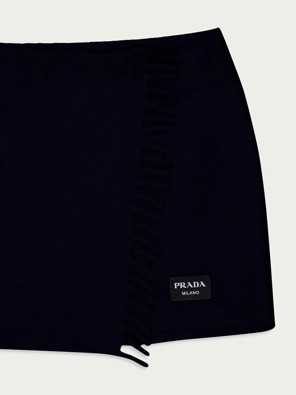 Fringed Cashmere Miniskirt