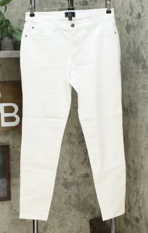 G by Giuliana Women's Downtown Denim Skinny Jeans White 14