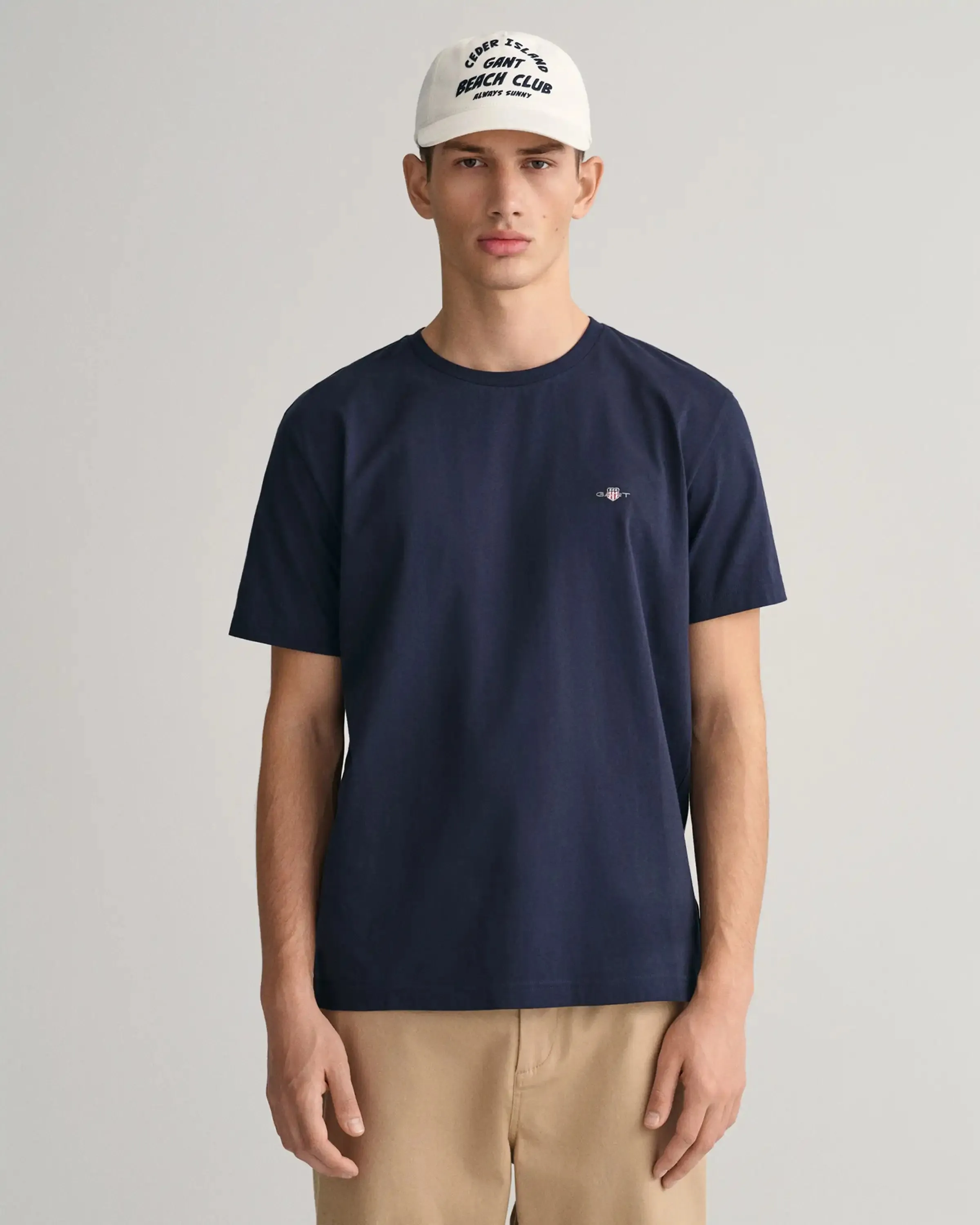 GANT Men's Regular Shield T-Shirt Evening Blue