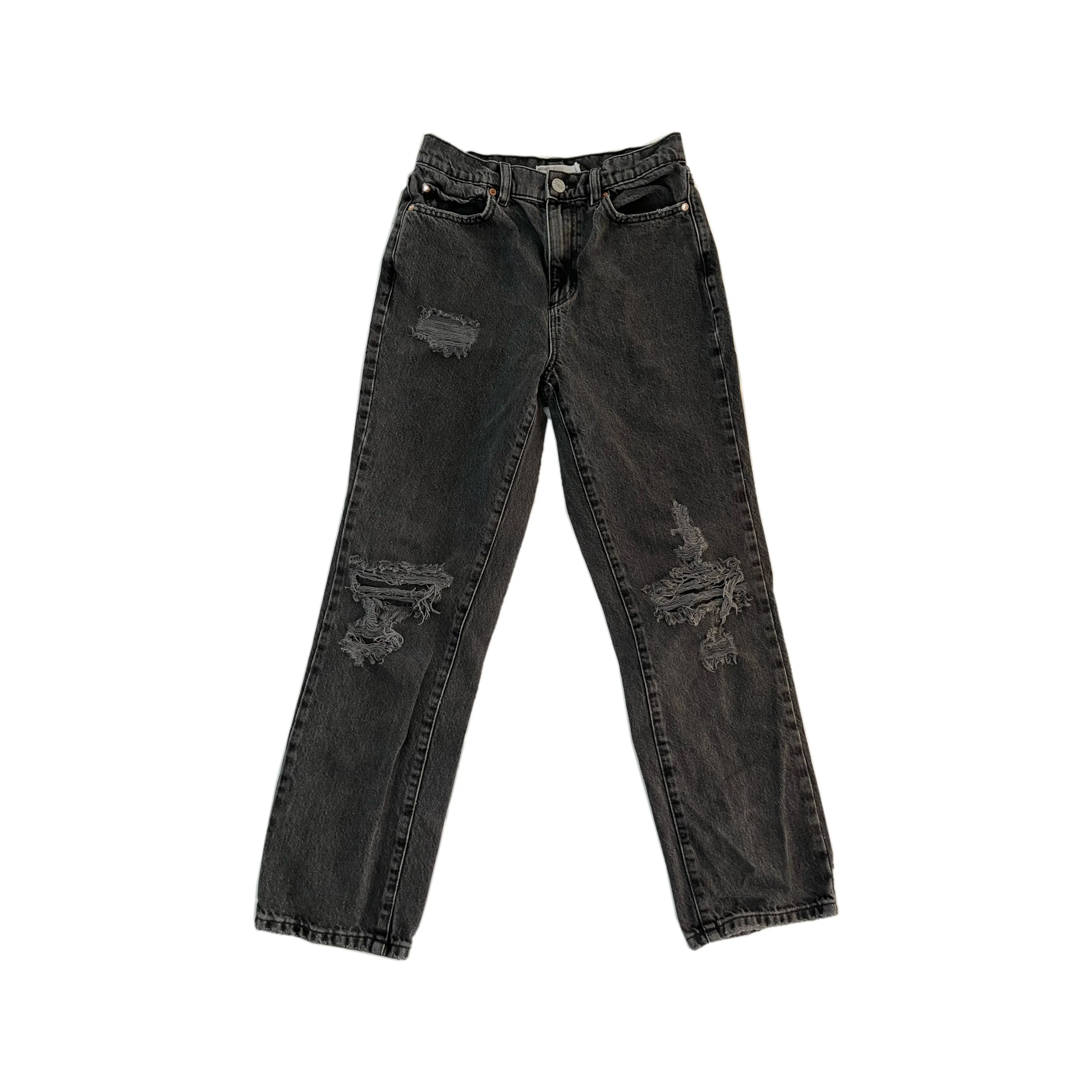 garage black ripped jeans