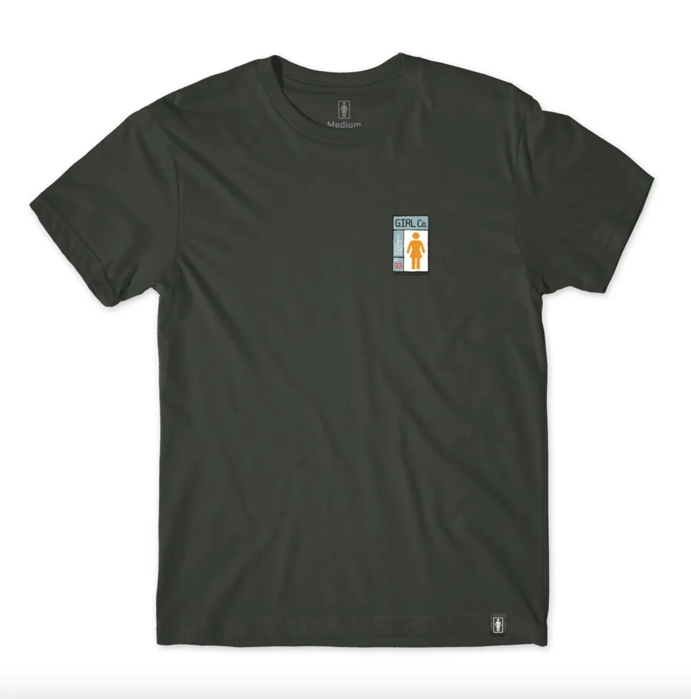 Girl Gridbox Tee Antique Black