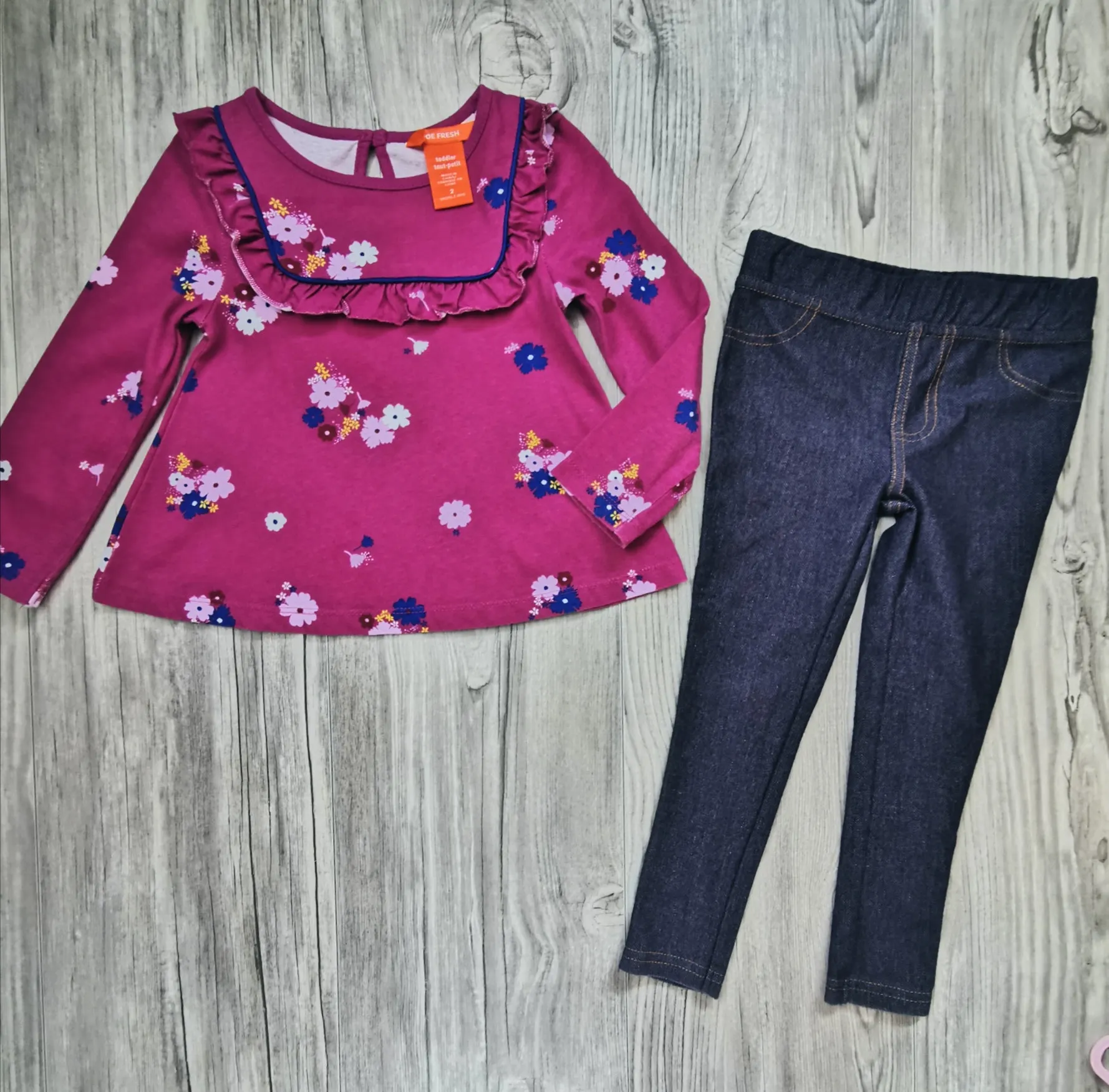GIRL SIZE 2 YEARS - JOE FRESH, 2 Piece Mix N Match Outfit EUC B24
