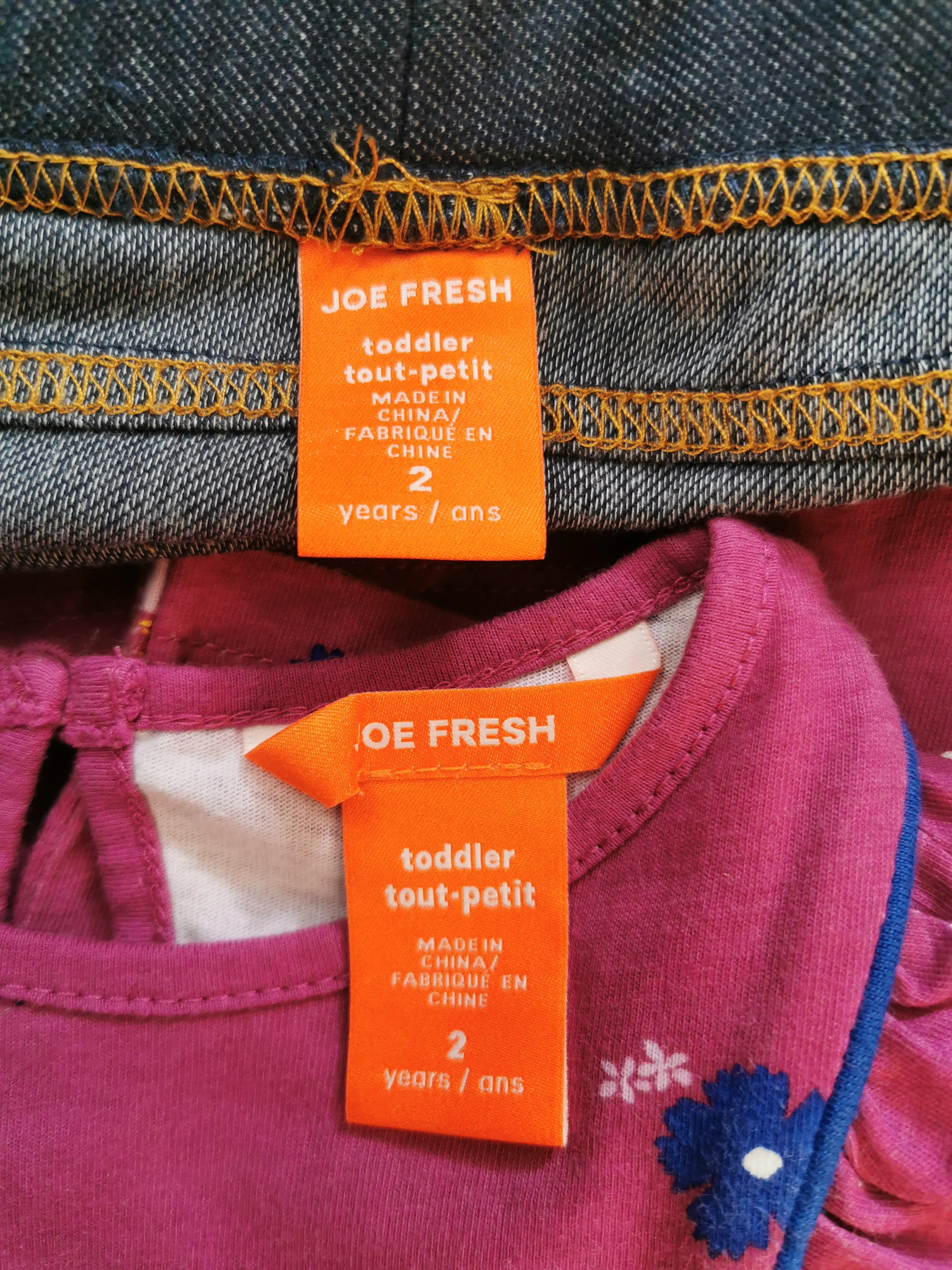 GIRL SIZE 2 YEARS - JOE FRESH, 2 Piece Mix N Match Outfit EUC B24