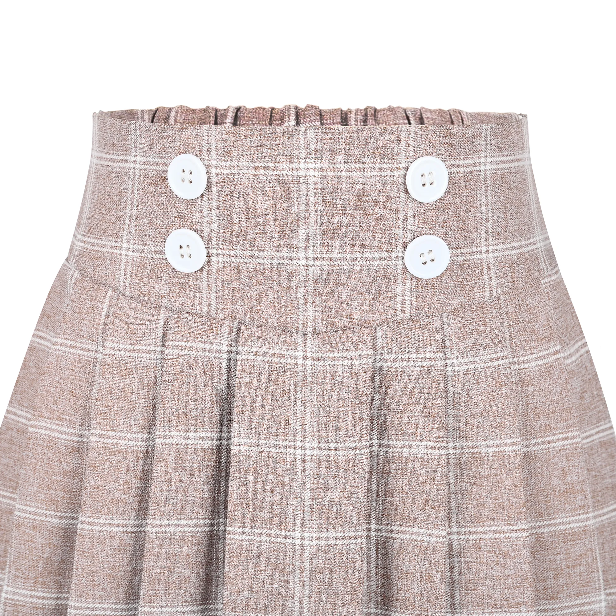 Girls Skirt Pleated Bow Tie Back School Uniform Size 6-14 Years