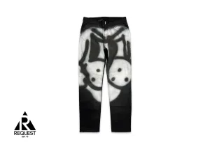Givenchy Chito Grafitti Dog Jeans "Black"