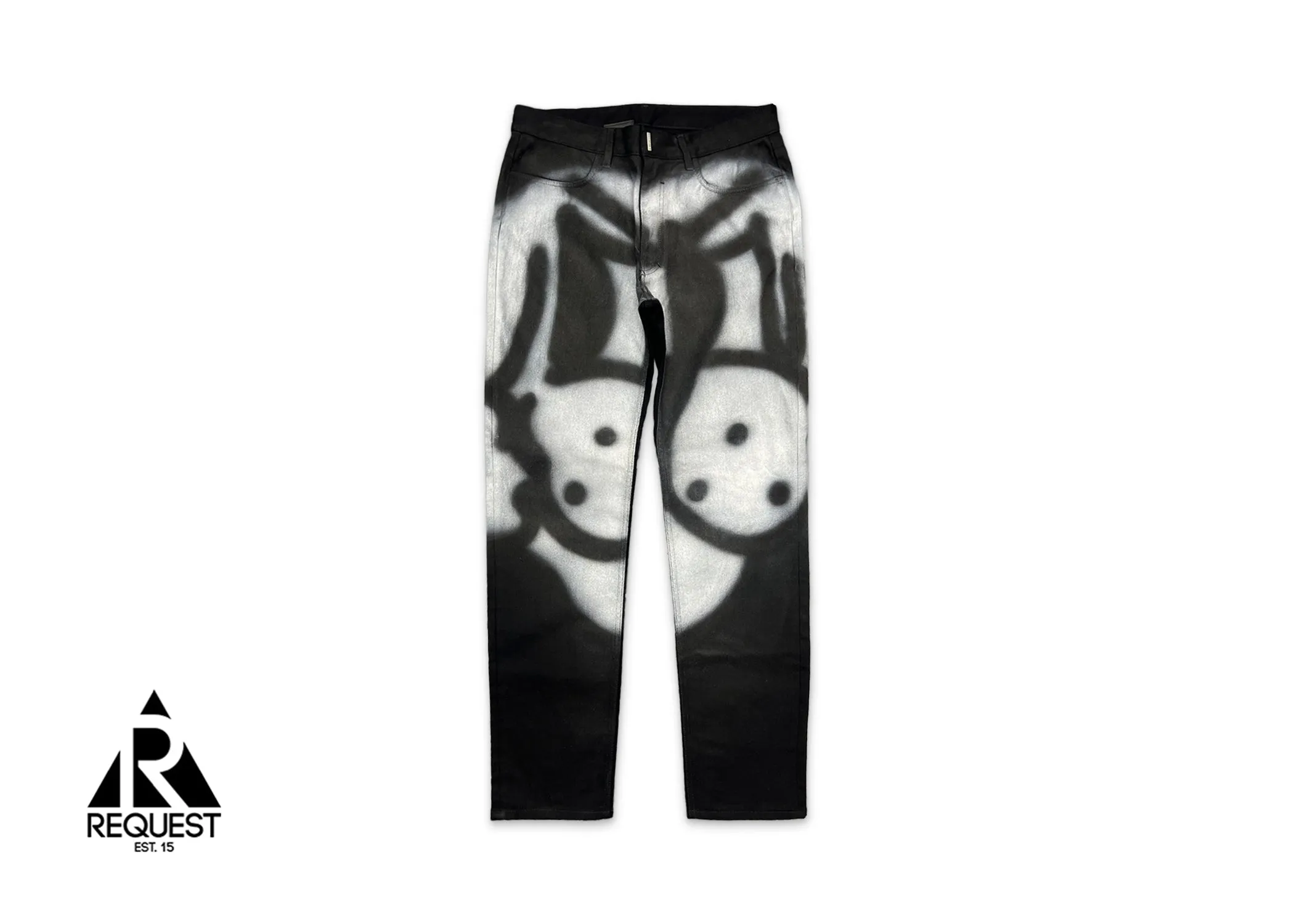 Givenchy Chito Grafitti Dog Jeans "Black"