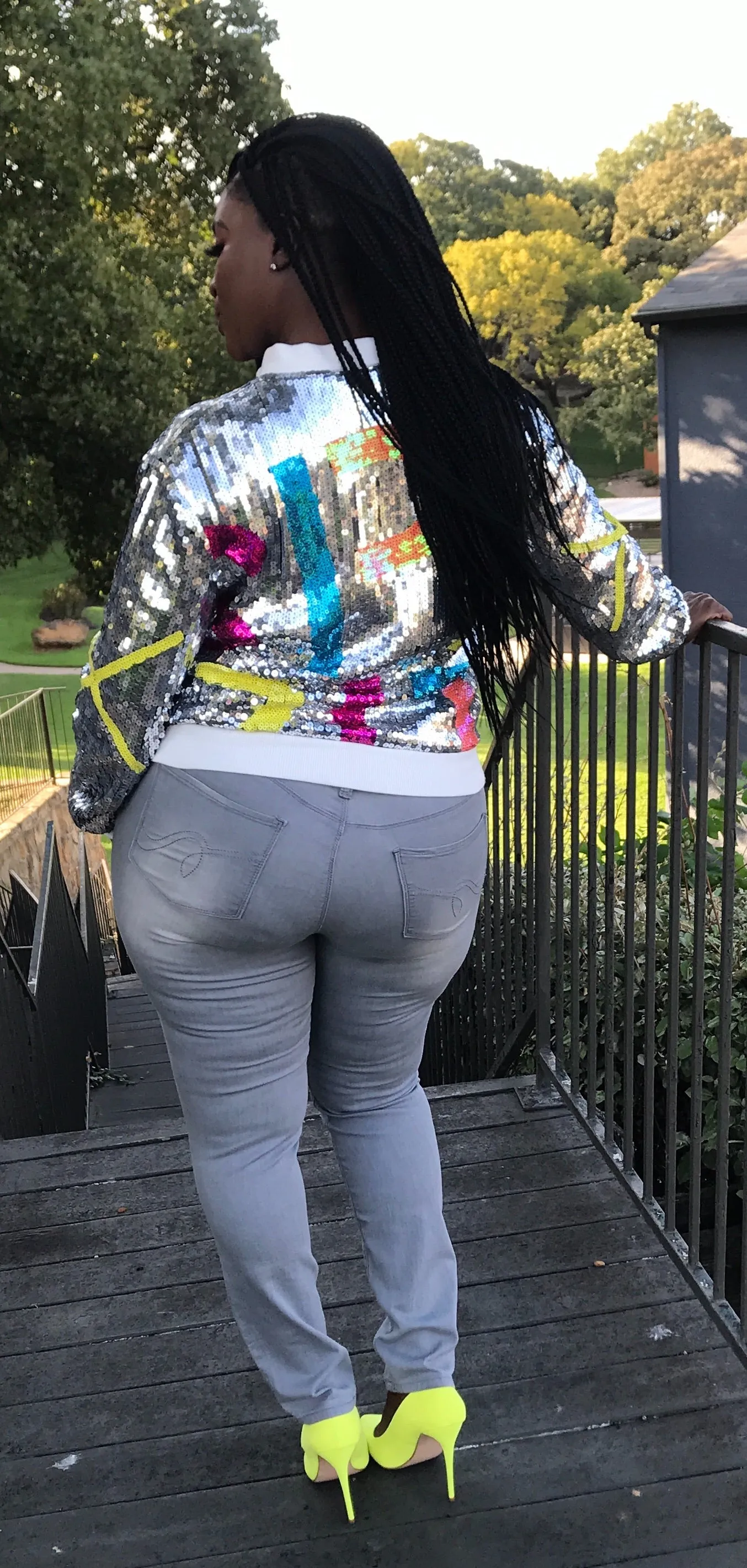 Glow up Sequin Jacket In Silver