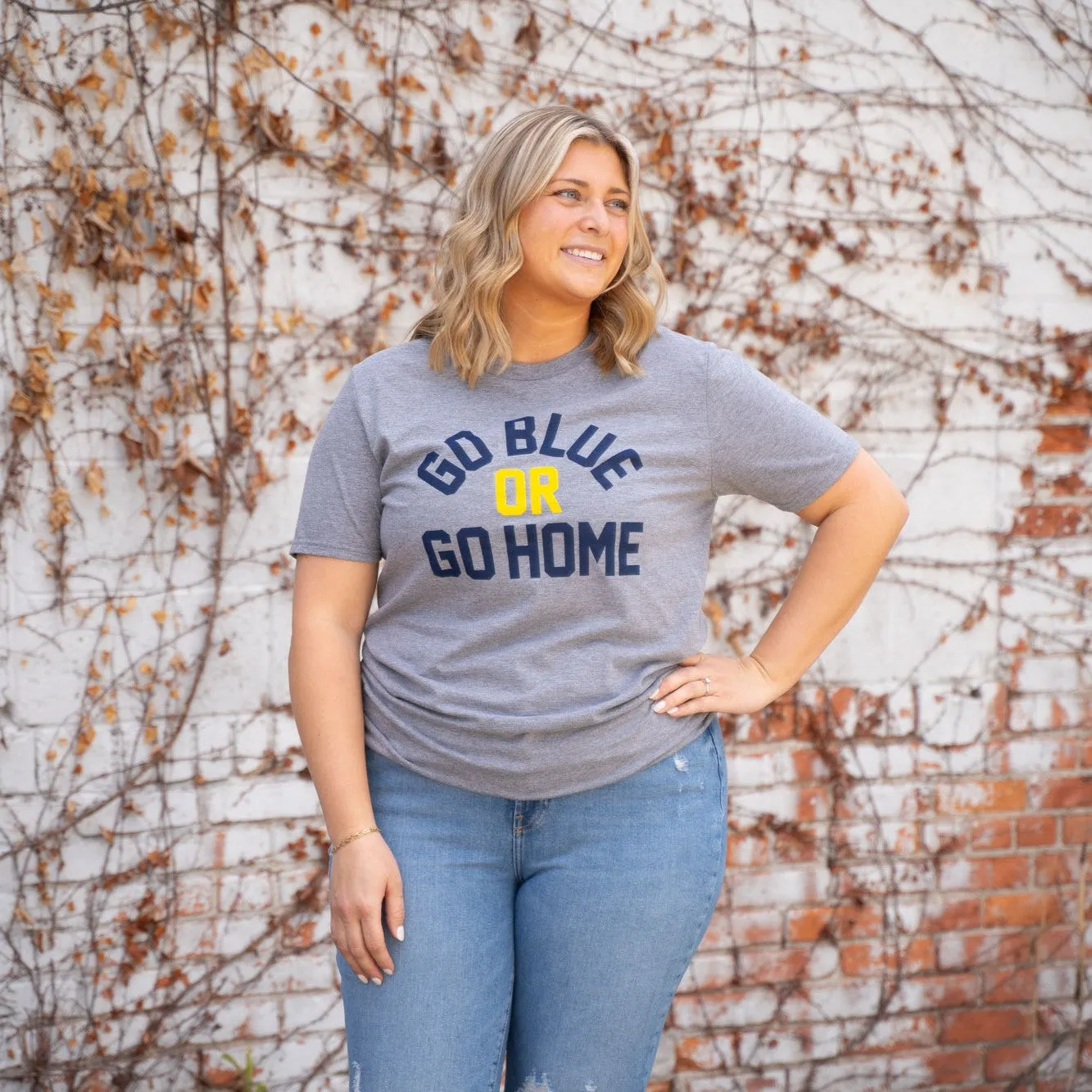 Go Blue or Go Home Arched Shirt