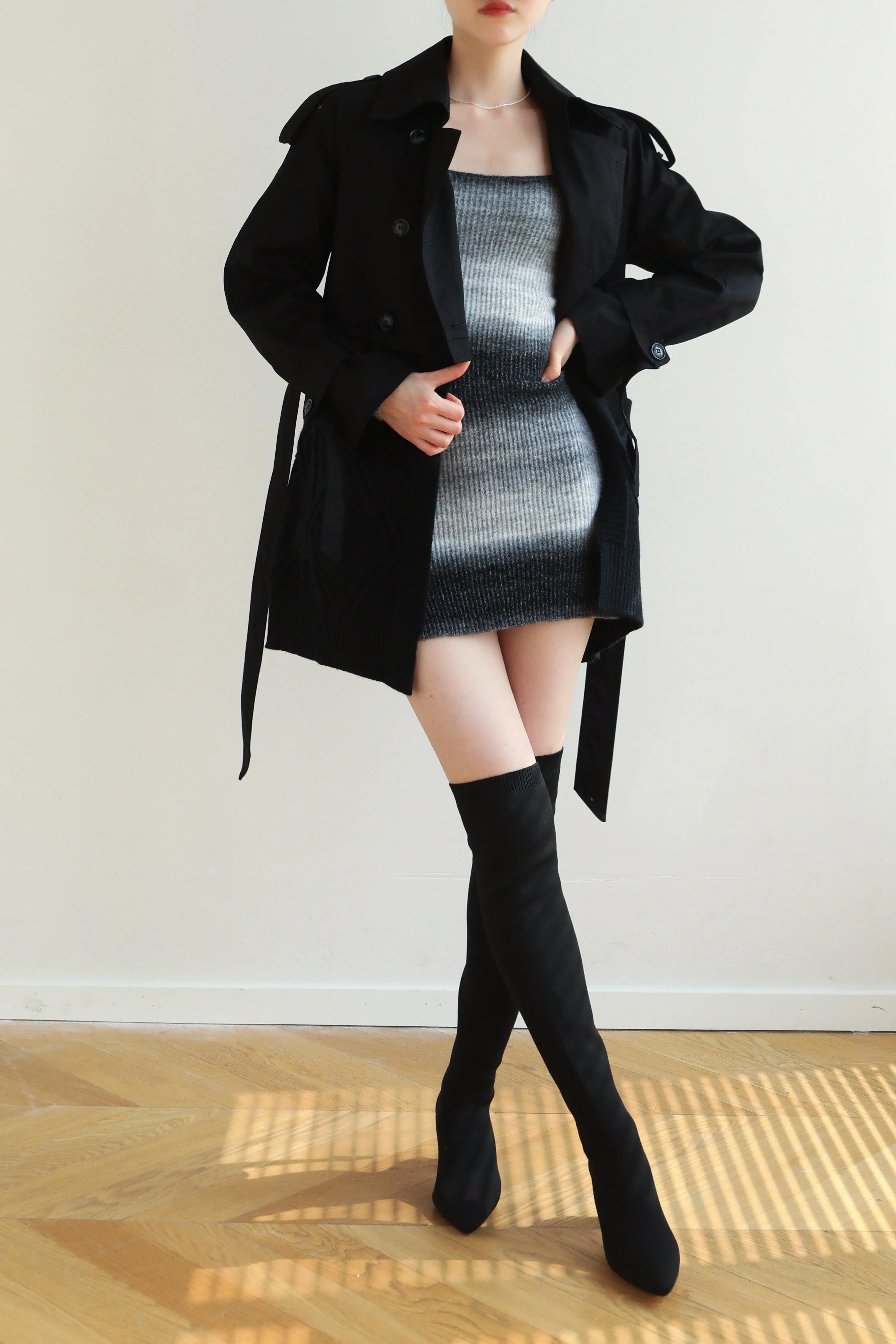 Gradient Wool Blend Dress