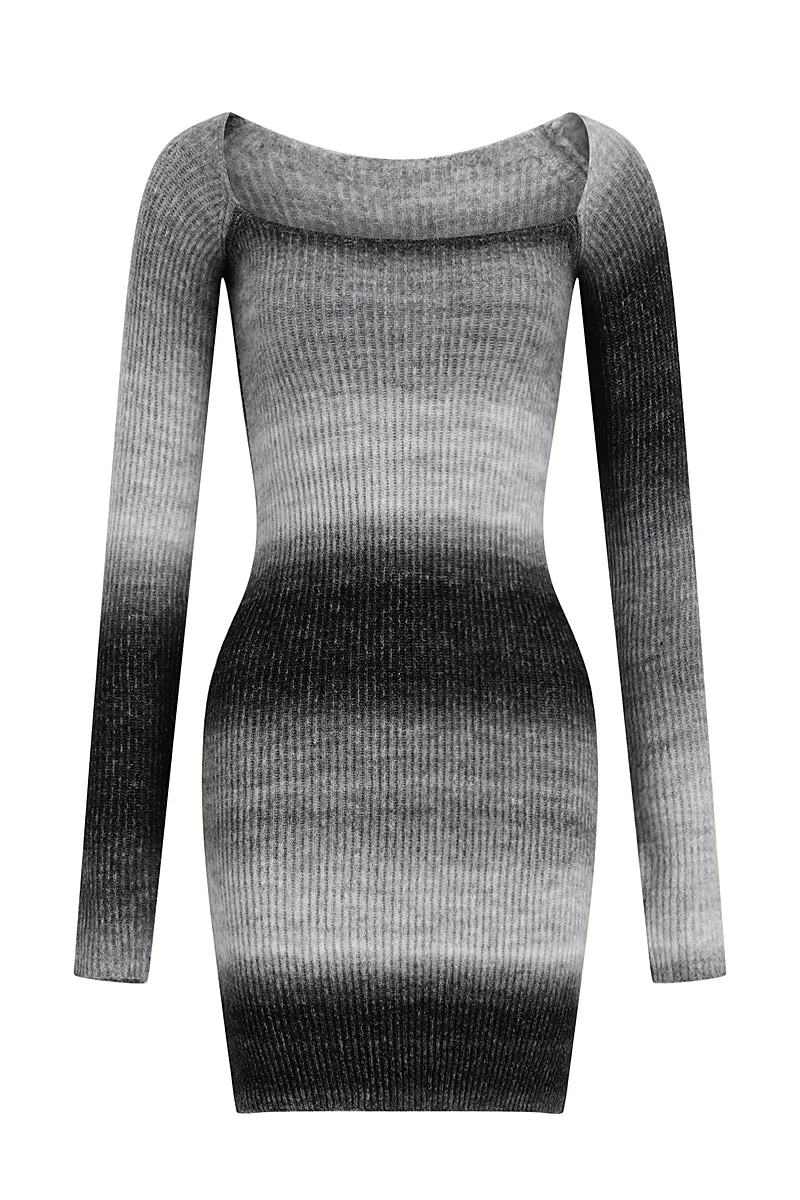 Gradient Wool Blend Dress