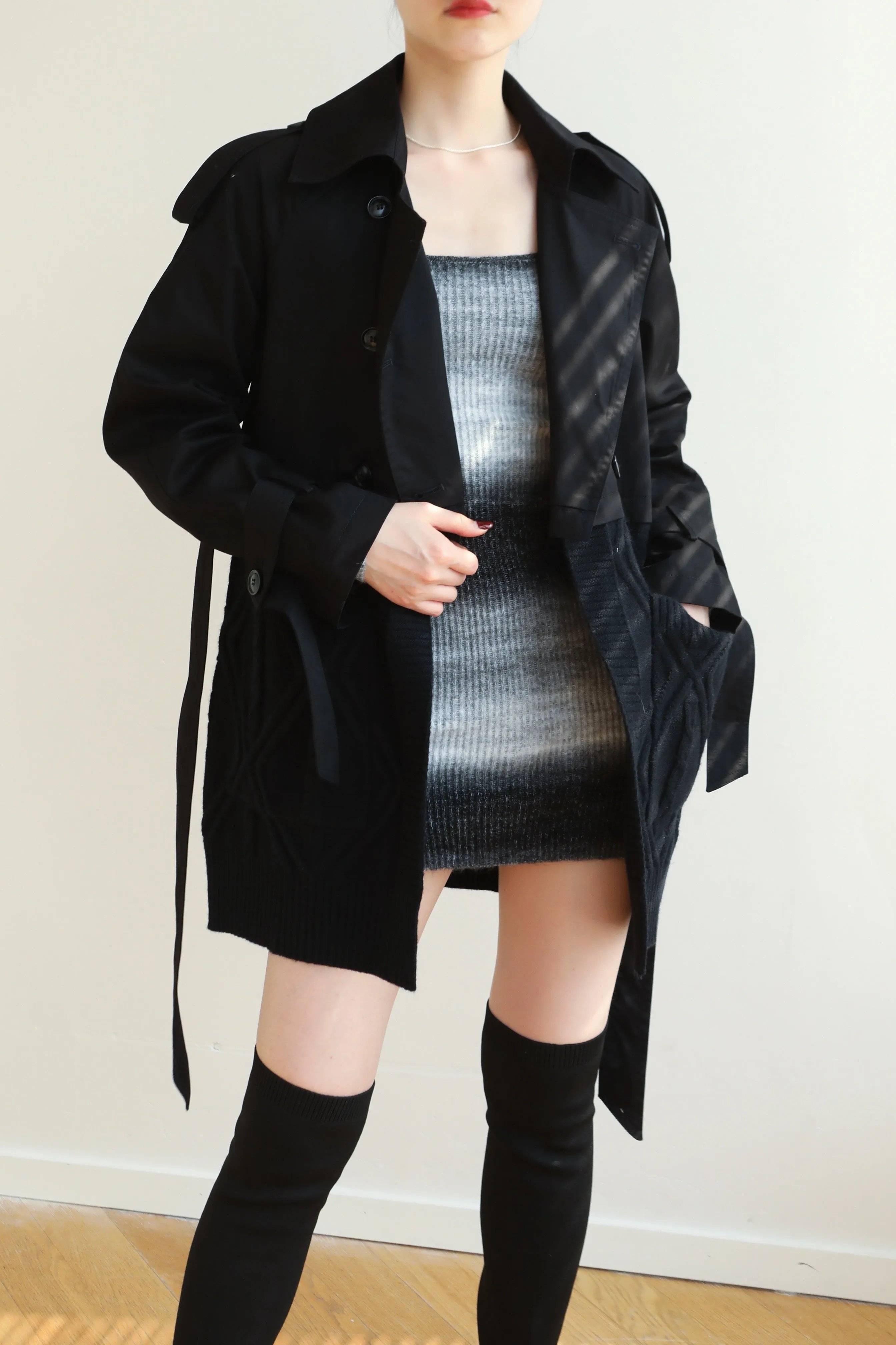 Gradient Wool Blend Dress