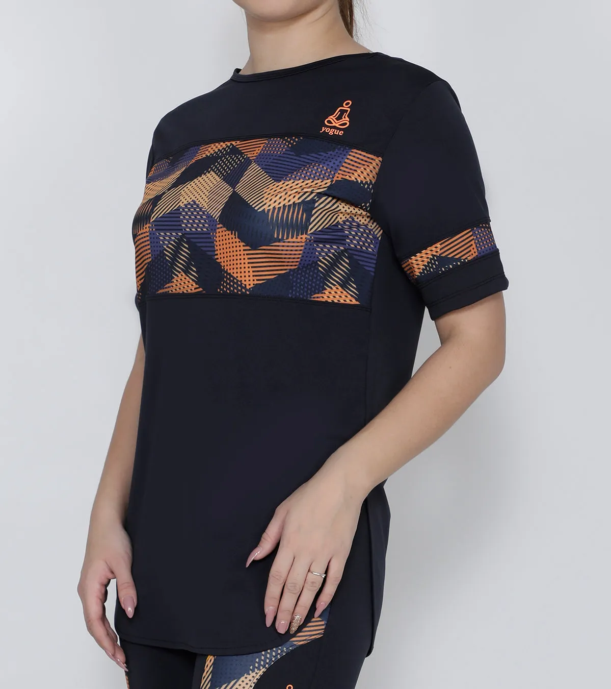 Graphite CrissCross Long T-Shirt