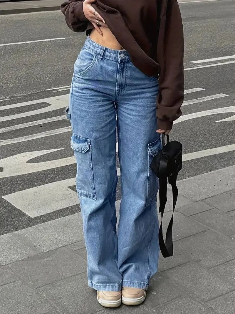 Gravity Fit Vintage Wash Cargo Jeans