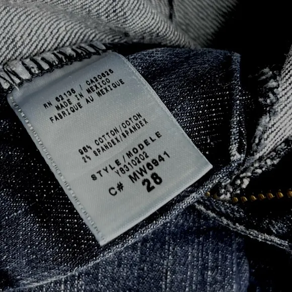 GUESS JEANS Vintage Studded Boot Cut Crop Stretch Jeans Womens Waist 28
