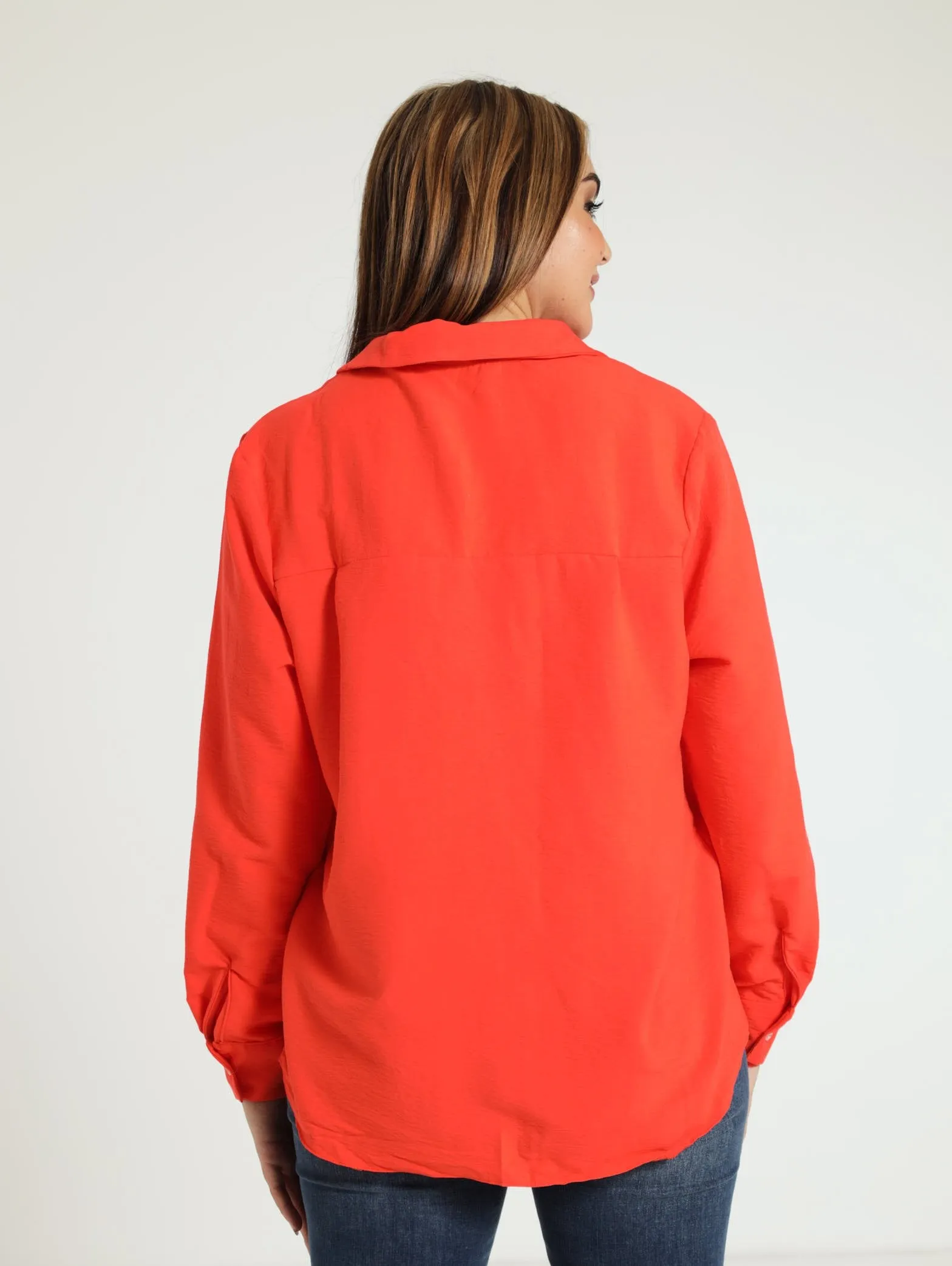 Hammered Easy Shirt - Cherry