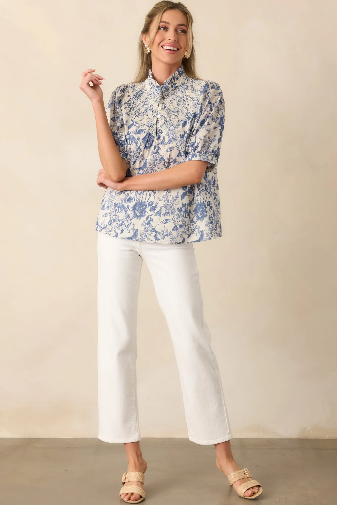 Hard At Work White Straight Leg Jeans