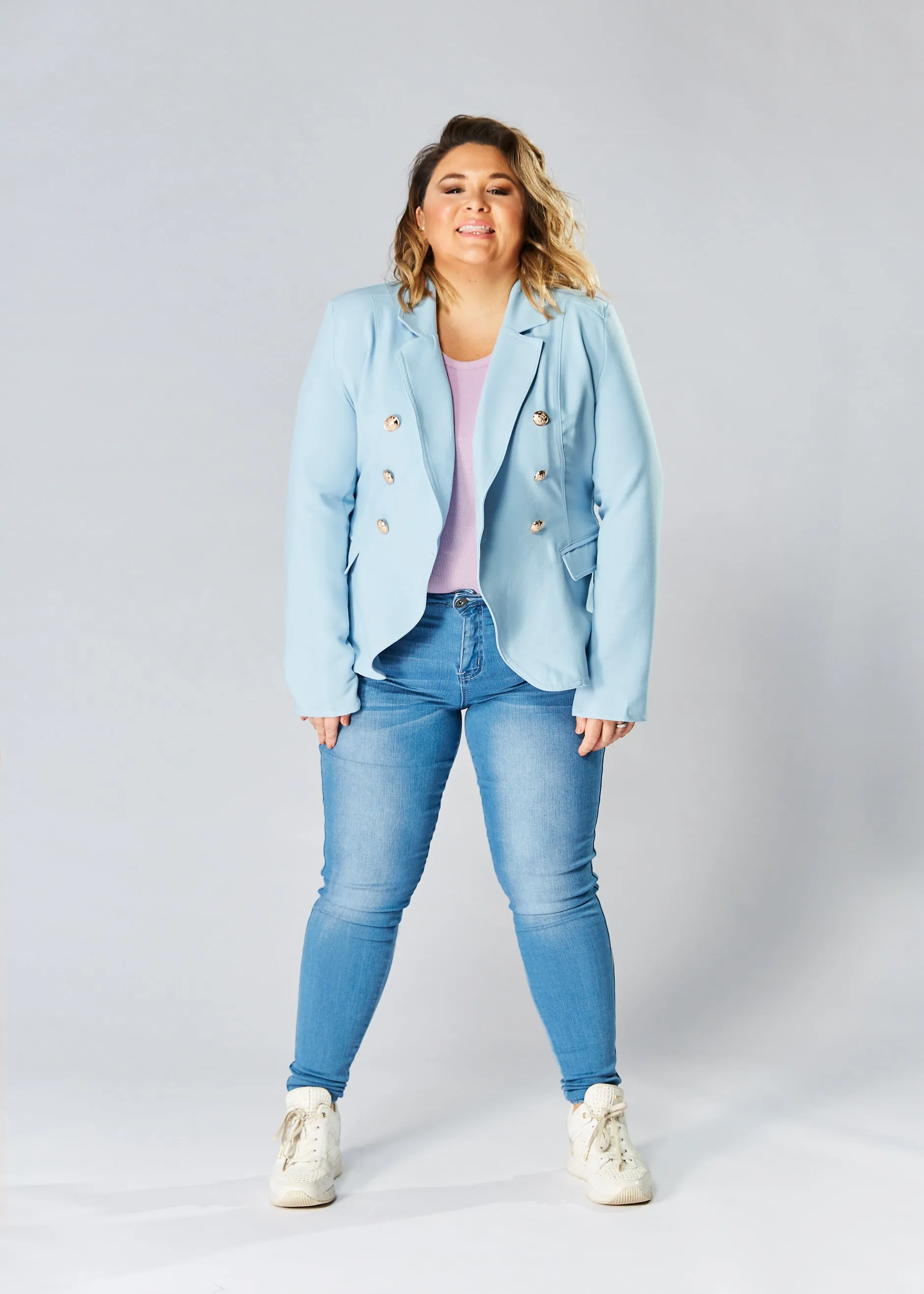 Hayden Fitted Blazer - Blue