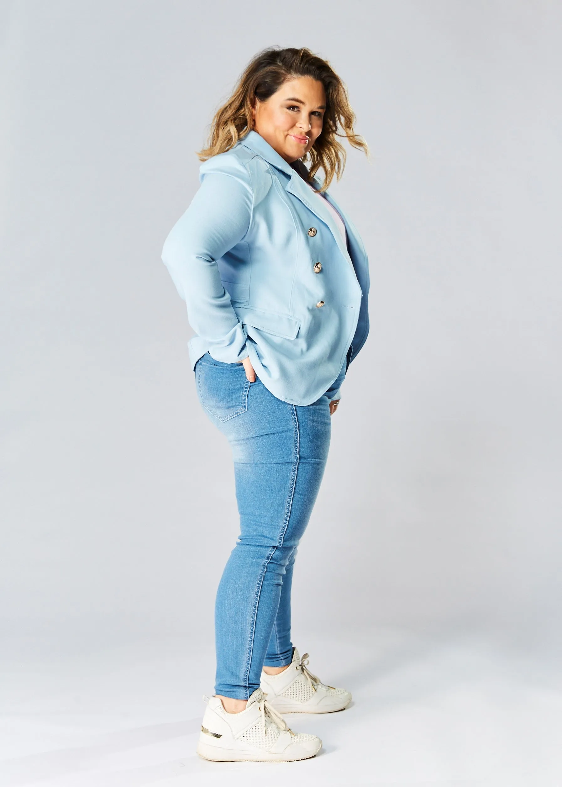 Hayden Fitted Blazer - Blue