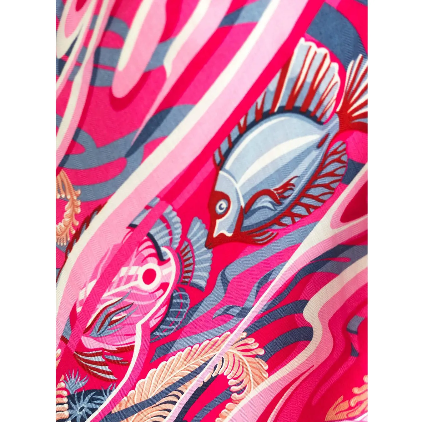Hermes De la Mer au Ciel Cashmere Silk Shawl Scarf GM Spring
