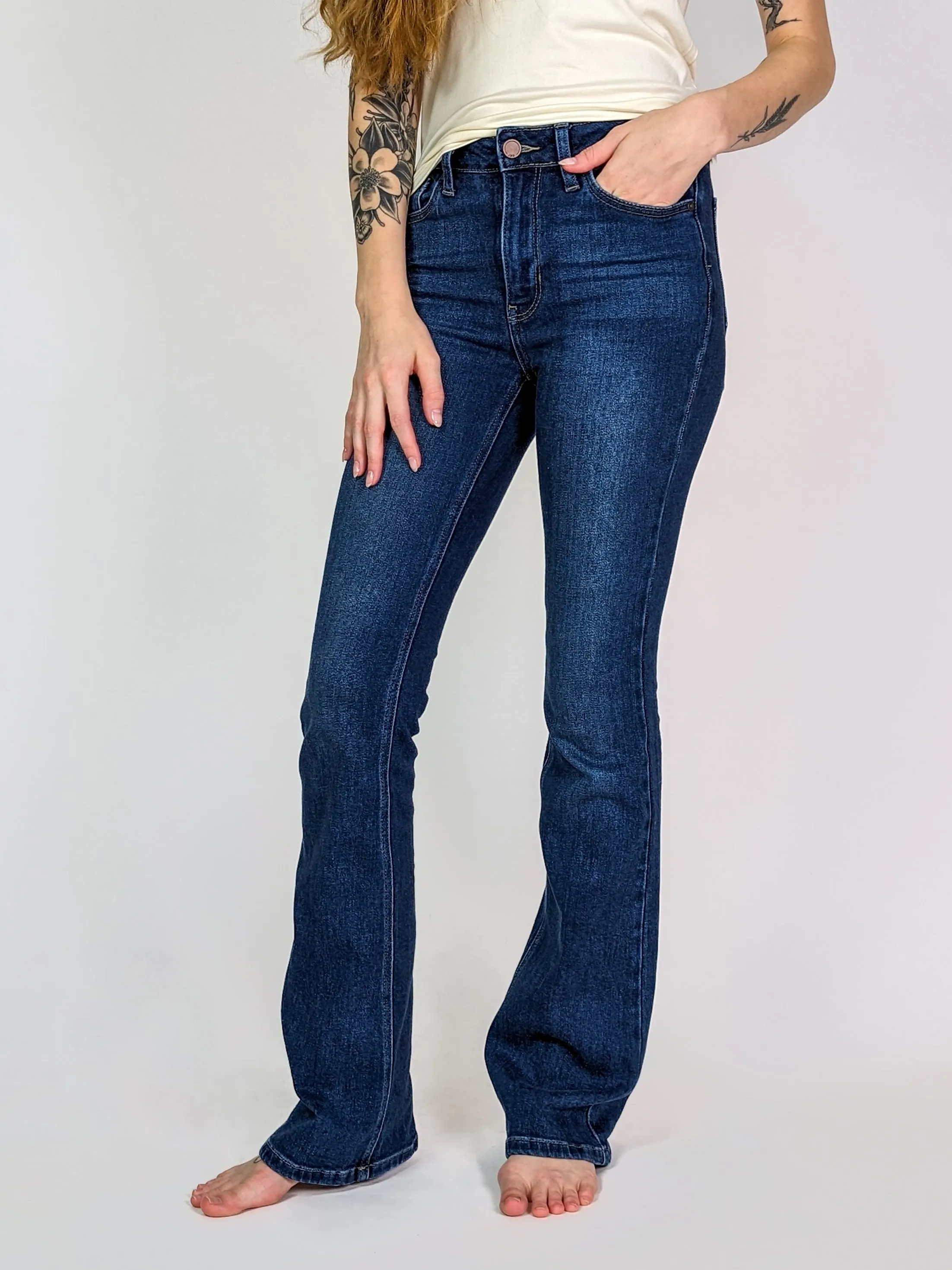 High Rise Flare Denim
