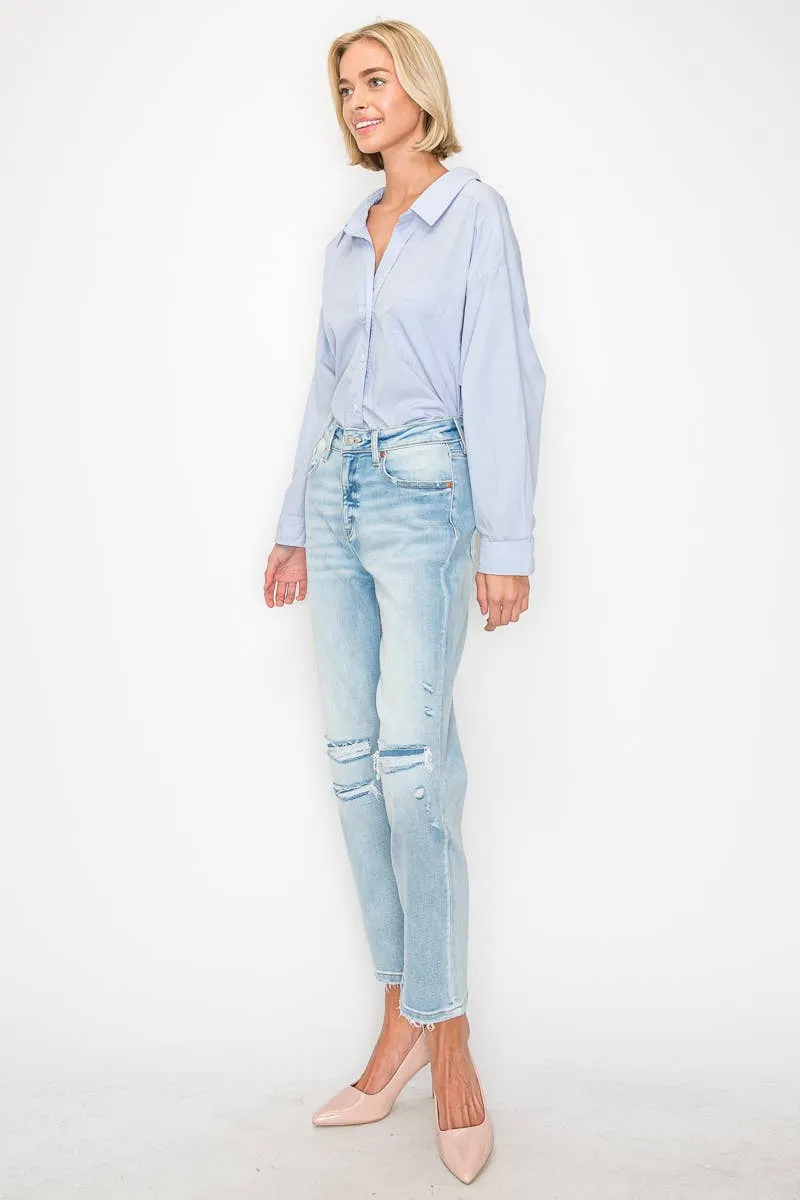 High Rise Straight Jeans