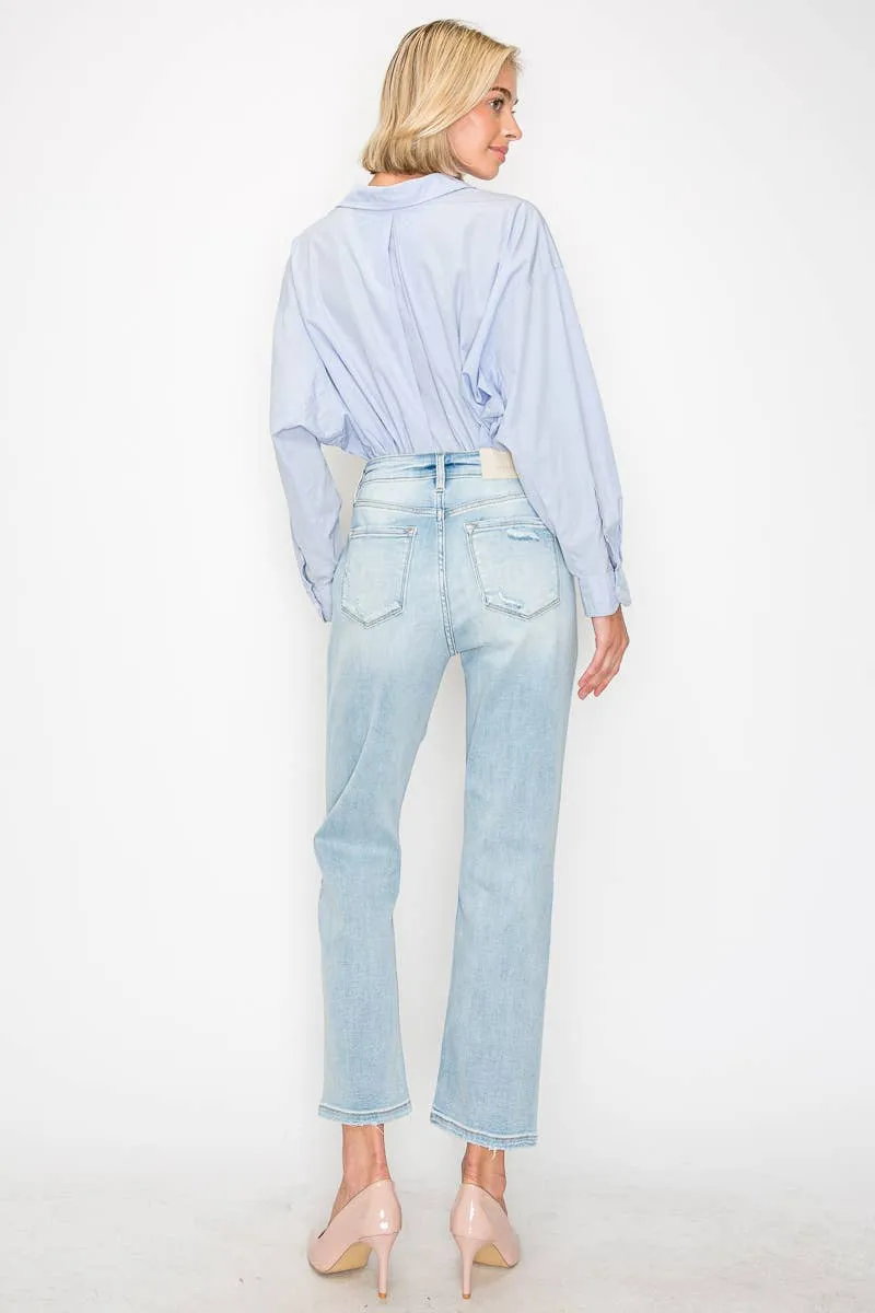 High Rise Straight Jeans