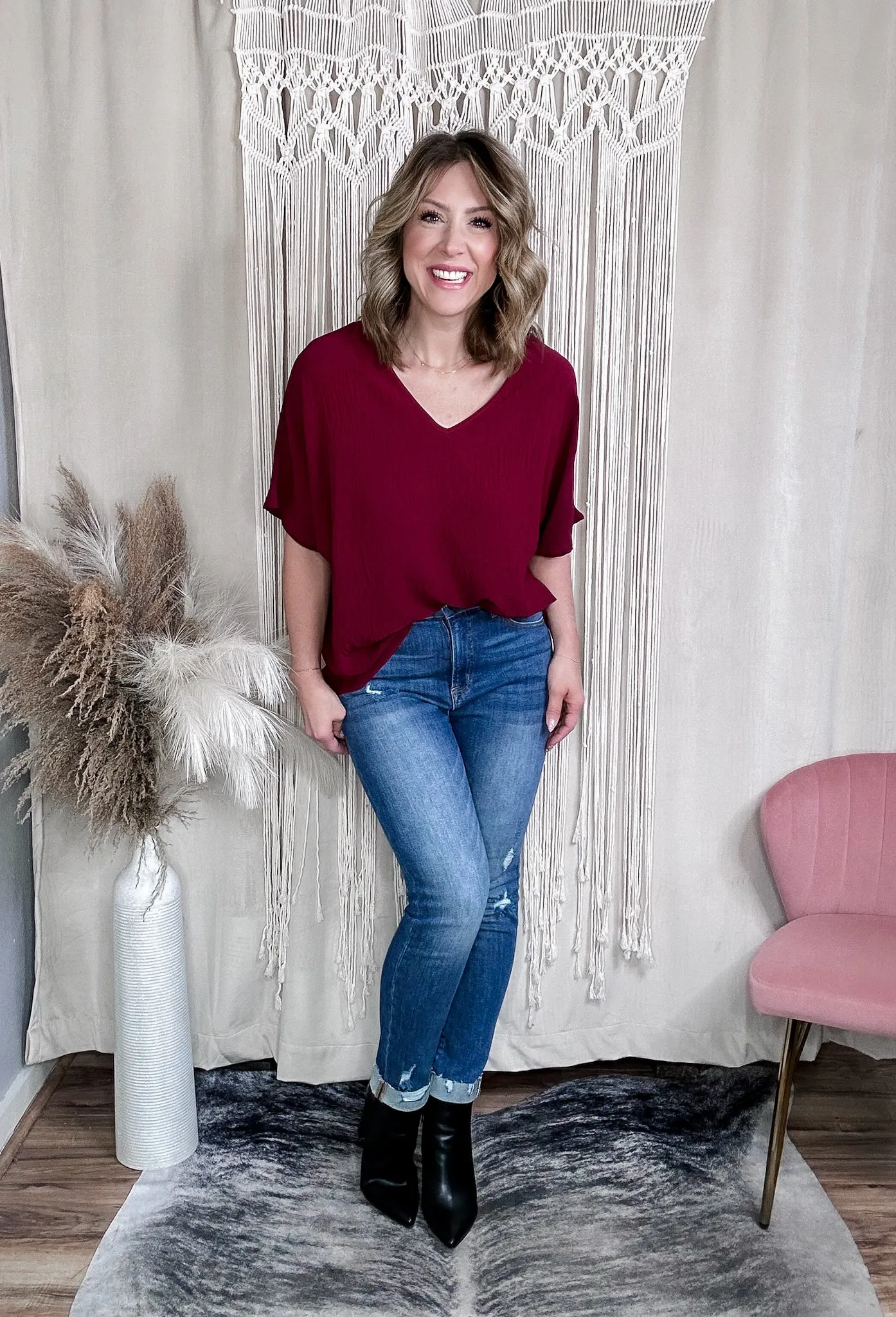 High rise vintage washed skinny jeans