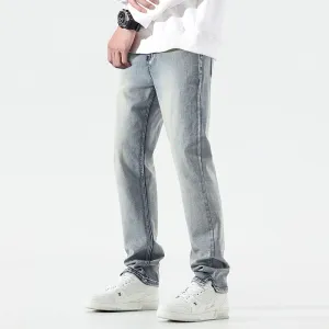 High Street Style Men's Jeans with Flexible Washed Cotton